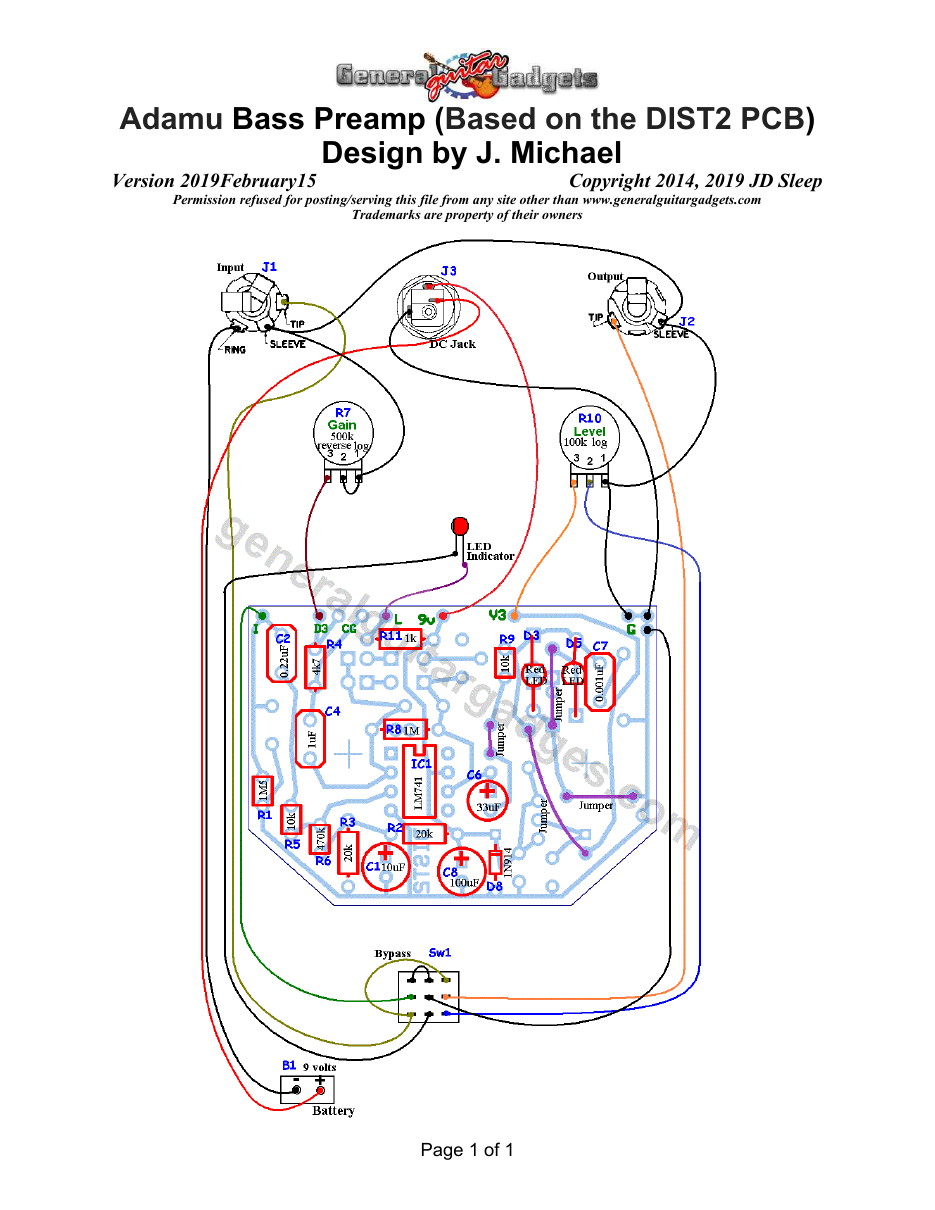 Adamu Parts Layout and wiring diagram