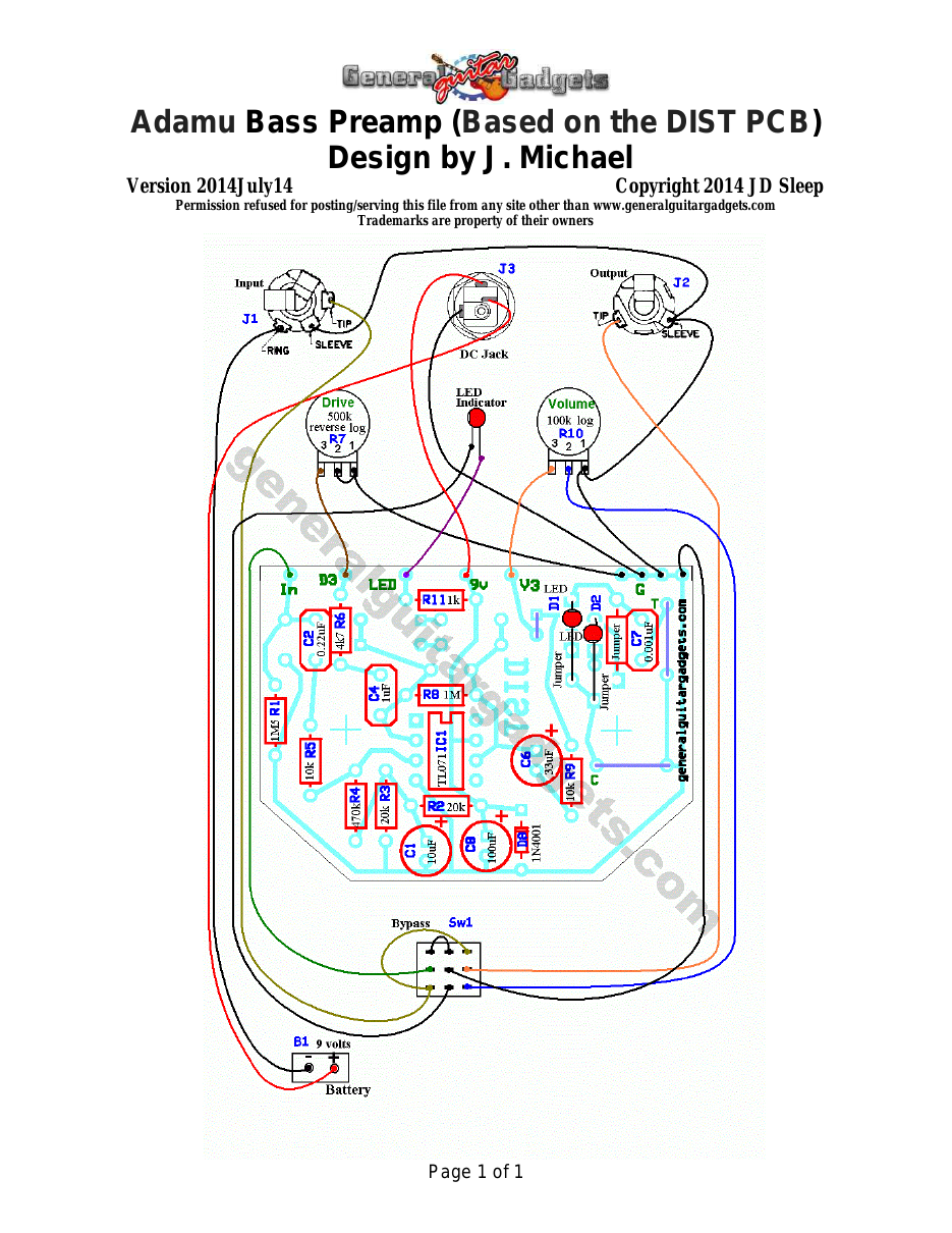 Adamu Parts Layout and wiring diagram