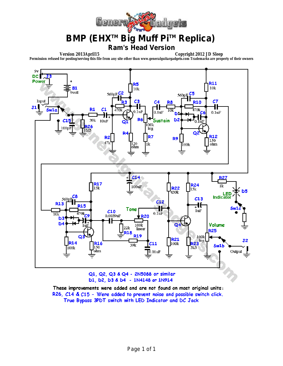 BMP Ram's Head Version Schematic