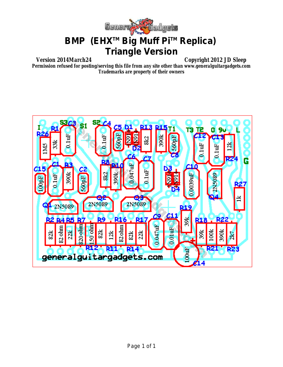BMP Triangle Version Parts Layout