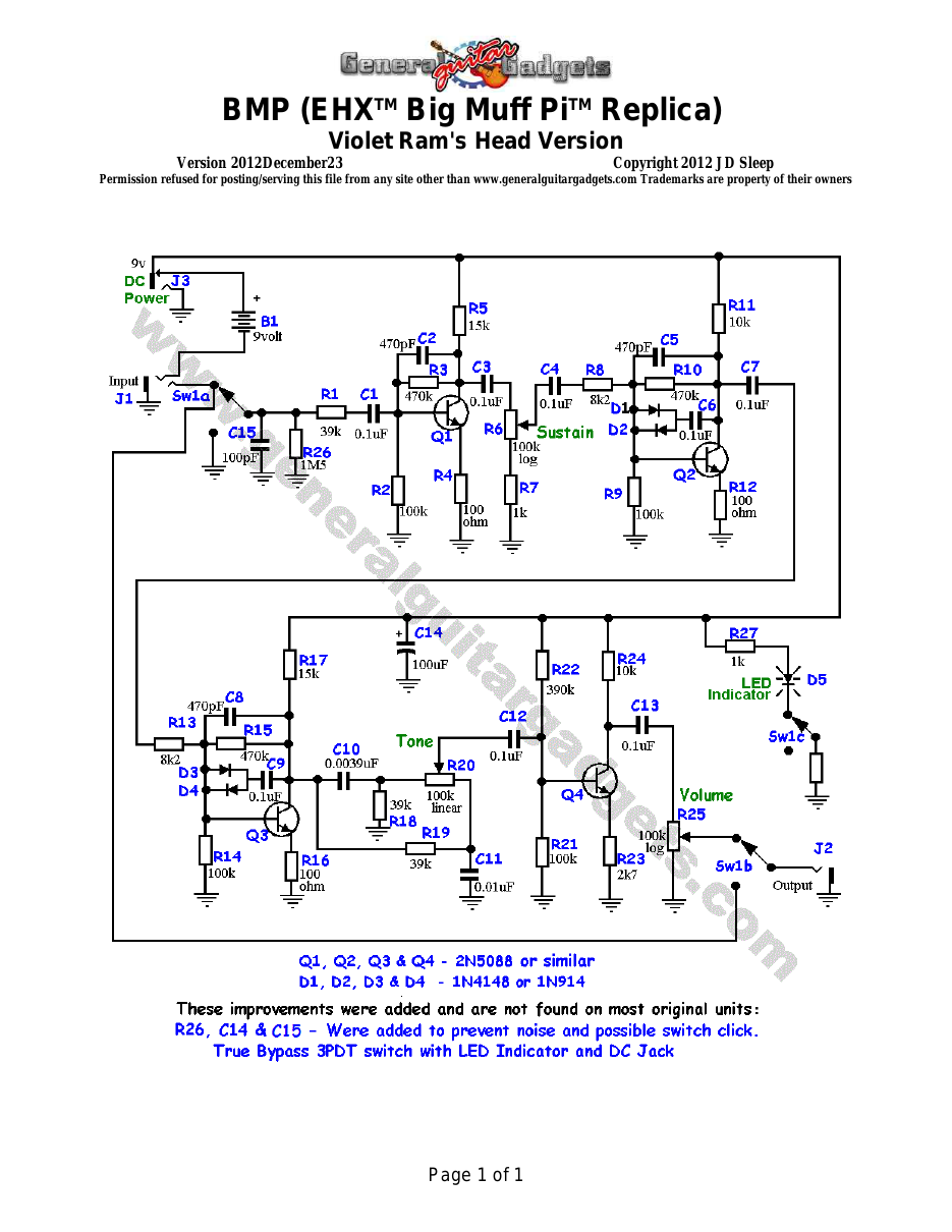 BMP Violet Ram's Head Version Schematic