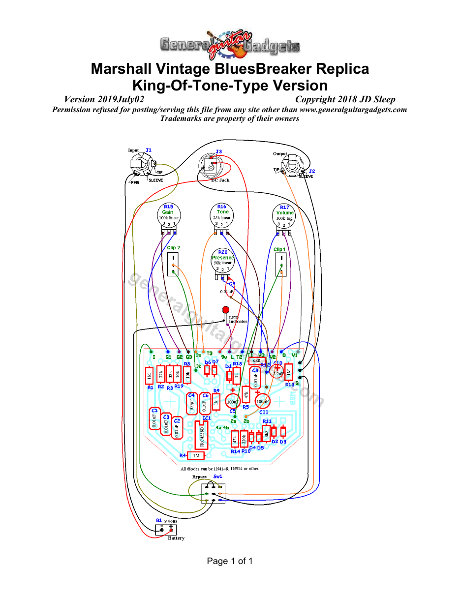 King of Tone Type Modifications Layout