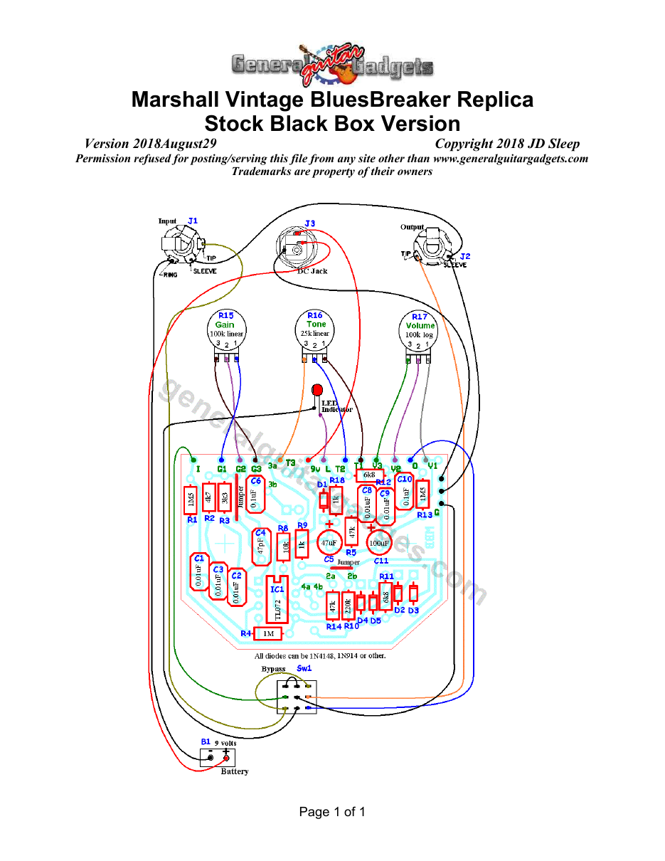 MBB Layout (true bypass wiring)