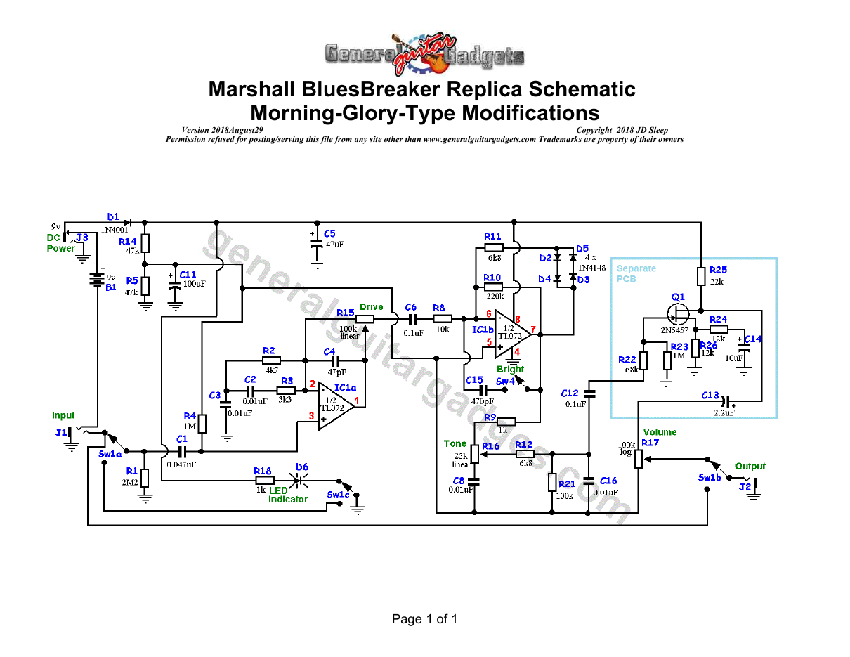 Morning Glory Type Modifications Schematic