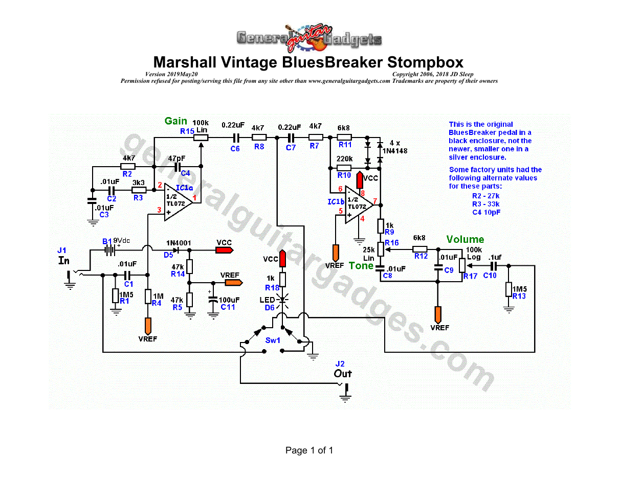 MBB Schematic (original wiring)