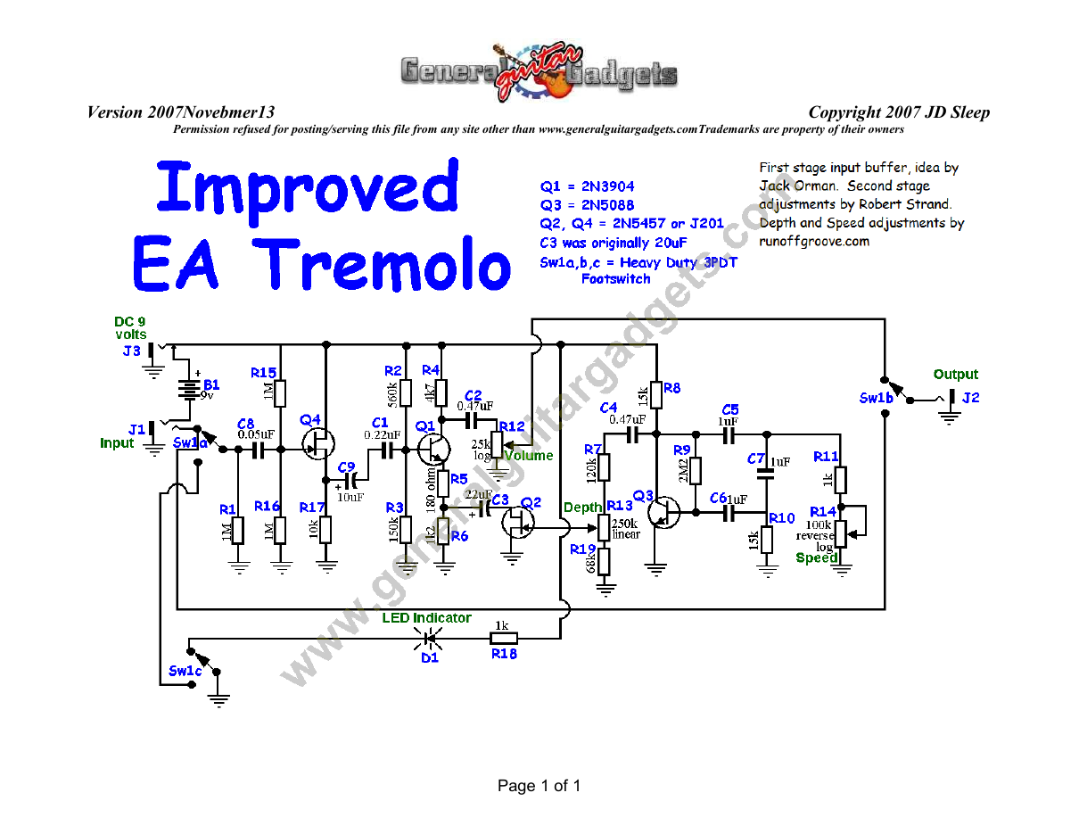 Improved EA Tremolo Schematic