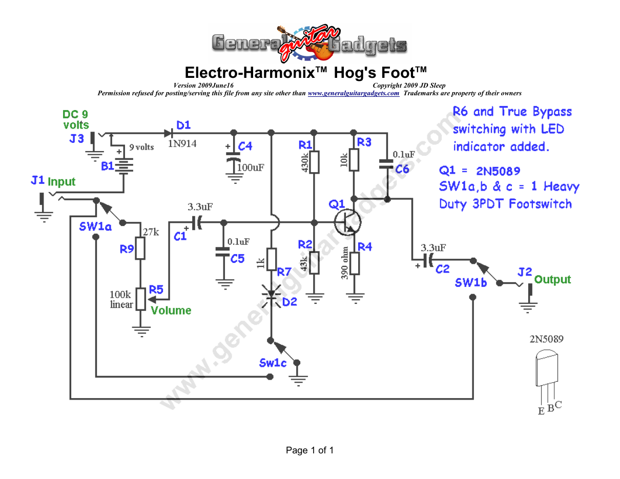 Hog's Foot Schematic