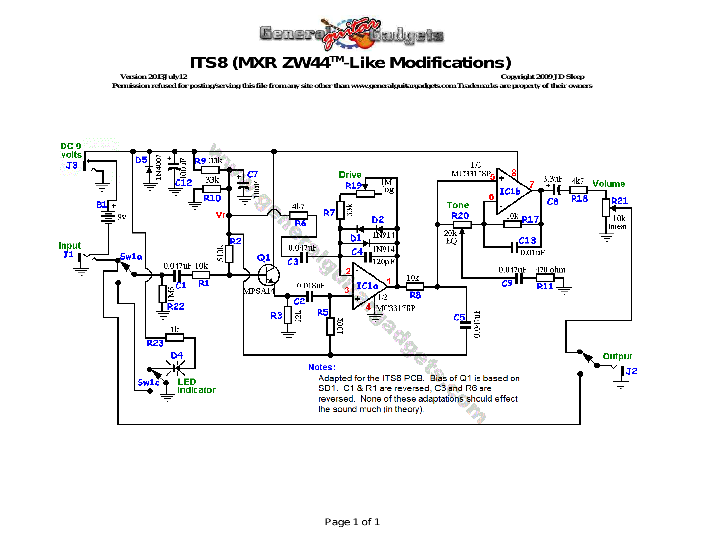 ZW-44 (on ITS8) Schematic