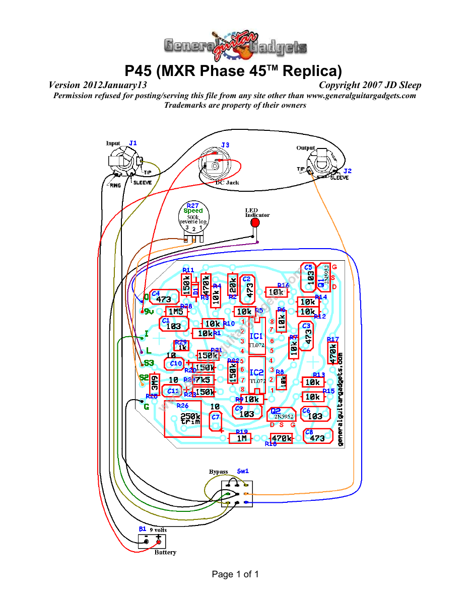 Phase 45™ Parts Layout and Wiring Diagram