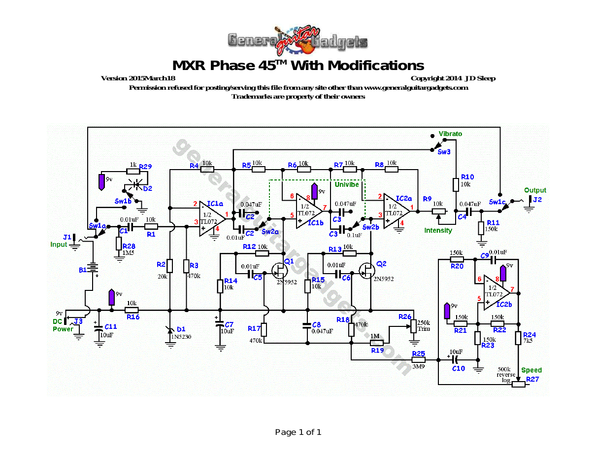 Phase 45™ with Modifications Schematic
