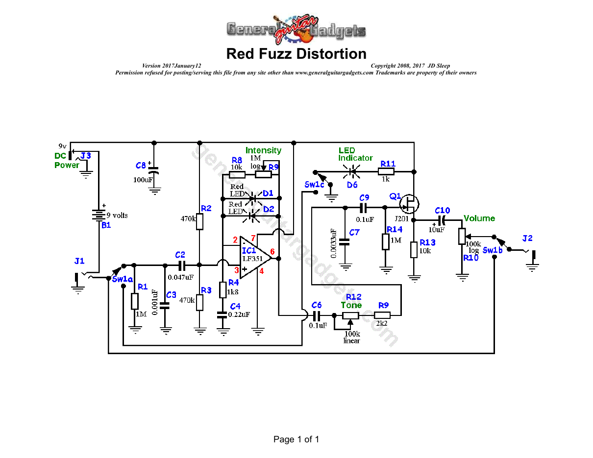 Red Fuzz Schematic